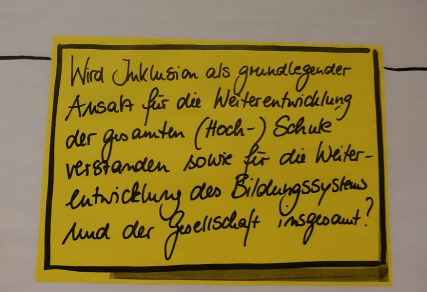 Zentrale Fragestellung des 2. Internationalen Fachgesprächs zur Inklusion in Frankfurt
