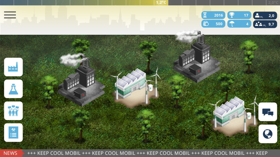 Screenshot aus dem Online-Multiplayer-Spiel "KEEP COOL mobil"